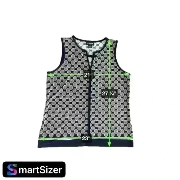 Liz Claiborne Medallion Print W/Gold Loop Detail Size Large - Picture 5 of 7